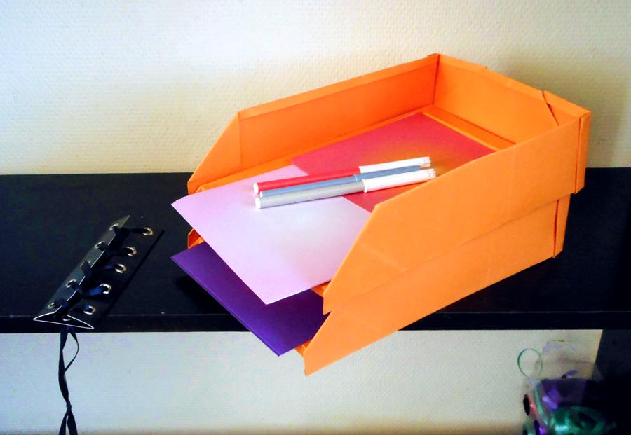 Origami letter trays