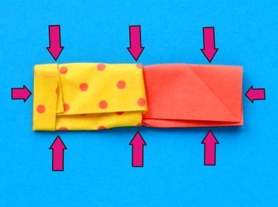 how to fold a red origami lipstick