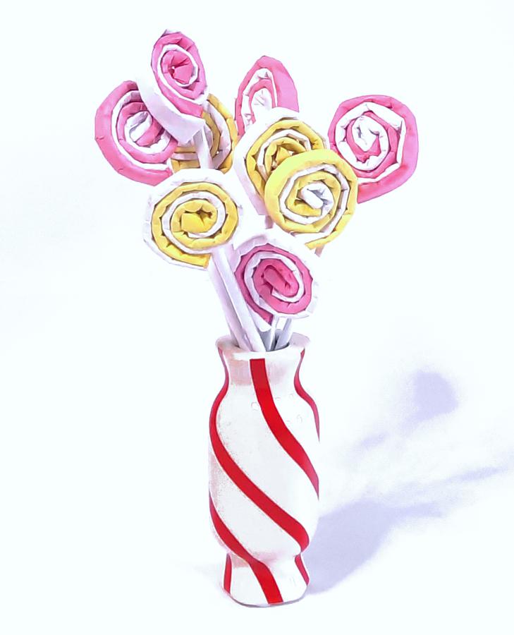 Marshmallow Lollies van papier