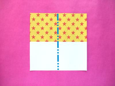 gekleurd papiertje om een lolly van papier te maken