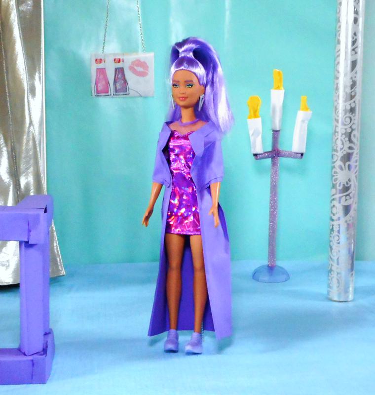 Paper long coat for dolls
