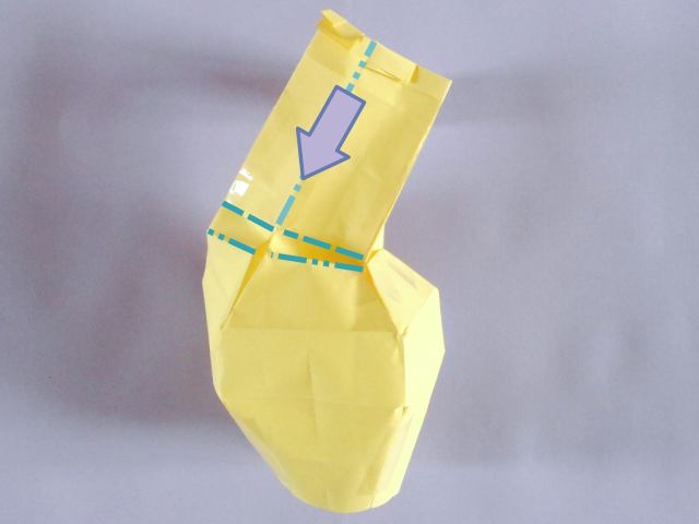 Origami vaas vouwen