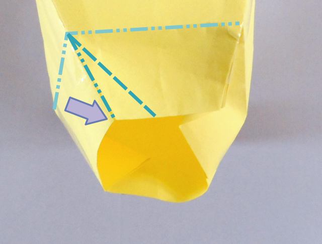 Fold an Origami Long Neck Vase