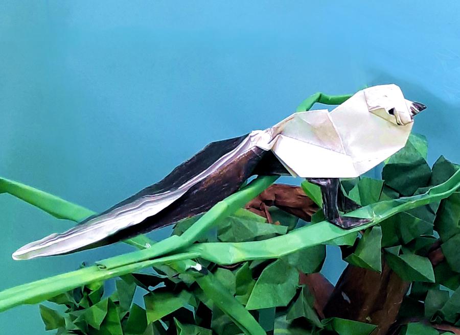 Origami Staartmees vogel