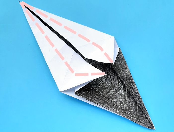 Origami Staartmees vogel vouwen