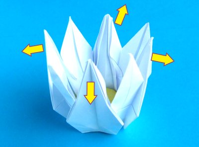 Origami Lotus vouwen