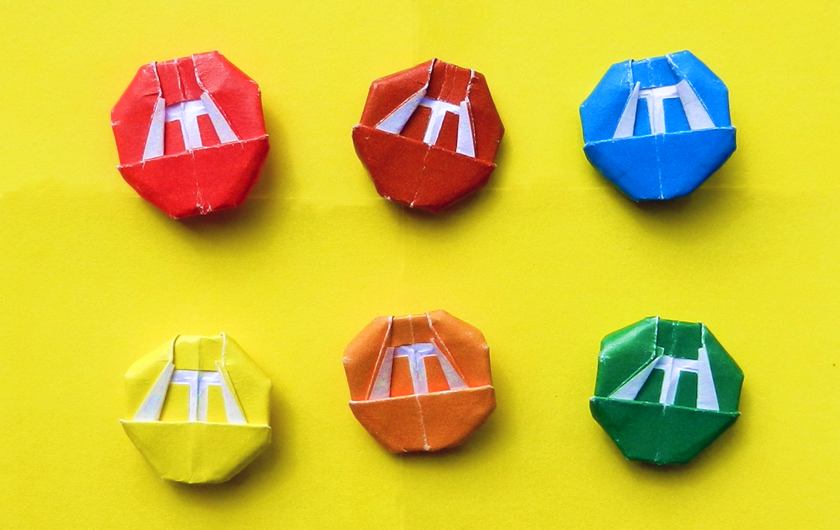 M&M snoepjes van papier