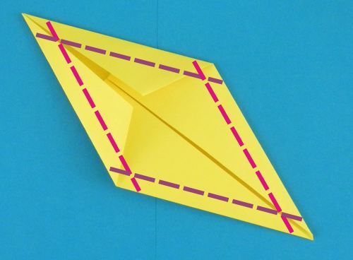 how to fold a diamond shaped origami candy box