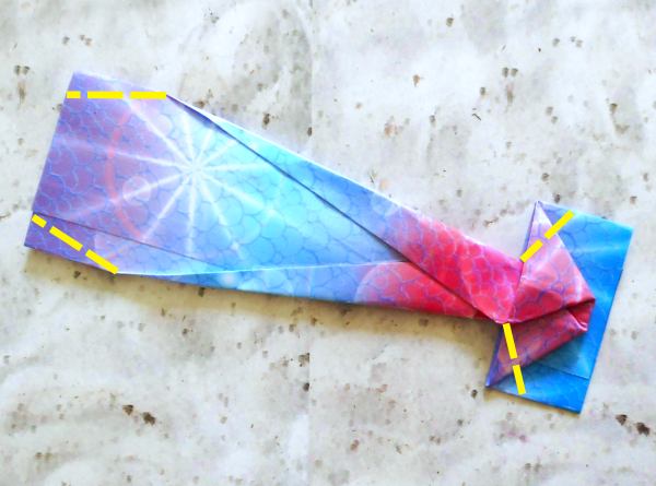 Origami zeemeerminnenstaart maken