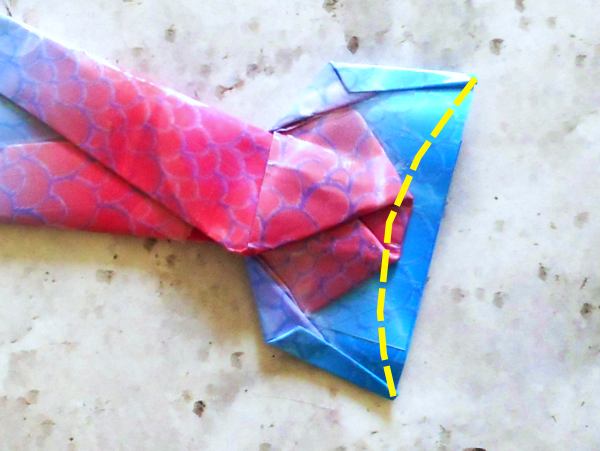 Origami zeemeerminnenstaart maken Origami zeemeerminnenstaart maken