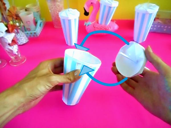 Make a paper milkshake cup
