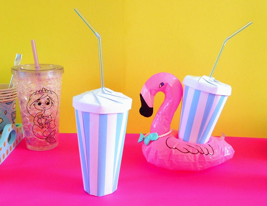 Origami milkshake cups