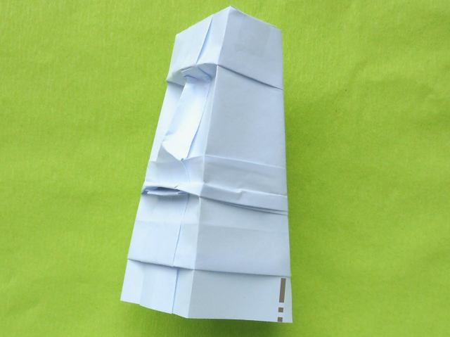 Origami Moai vouwen Origami Moai vouwen