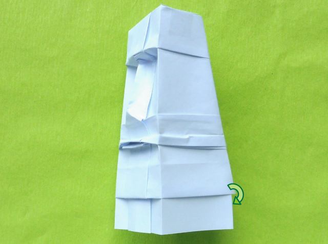 Origami Moai vouwen Origami Moai vouwen