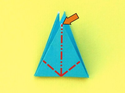 een onderdeel van een modulair origami model vouwen een onderdeel van een modulair origami model vouwen