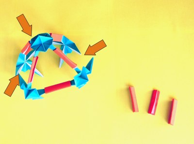 connecting the pieces of a modular origami model