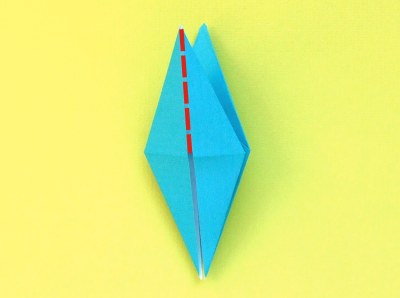 een onderdeel van een modulair origami model vouwen een onderdeel van een modulair origami model vouwen