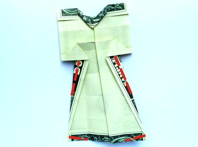 Fold a Money Origami dress