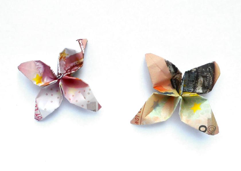 Money Origami Flowers