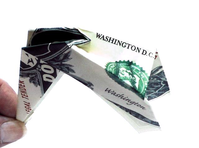 Fold a money Origami Swan