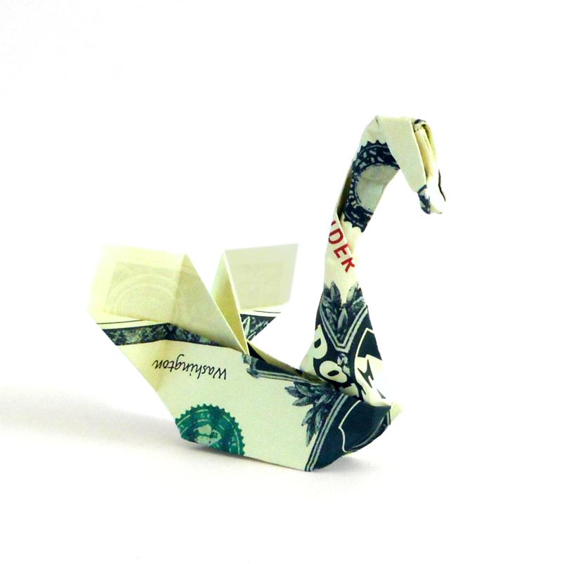 Money Origami Swan