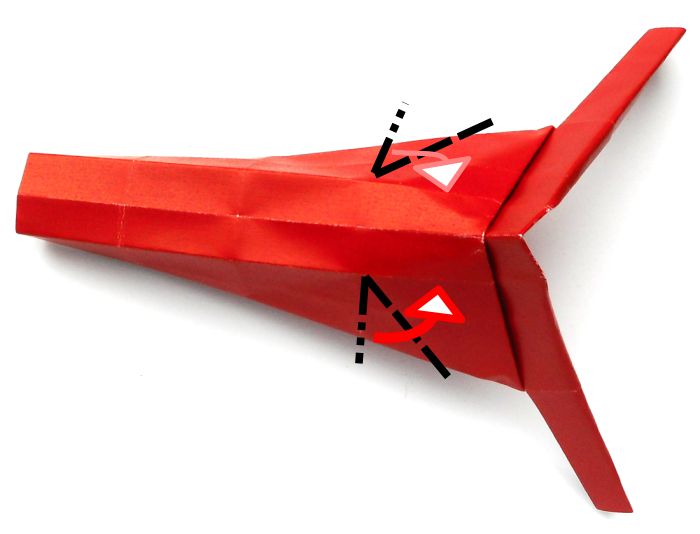 Origami motorhelm maken