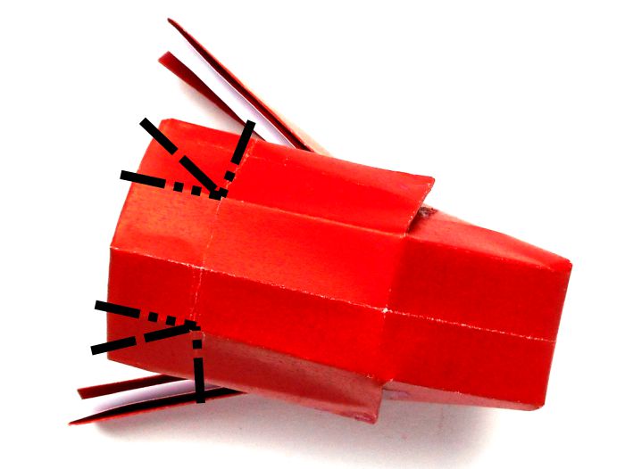 Origami motorhelm maken