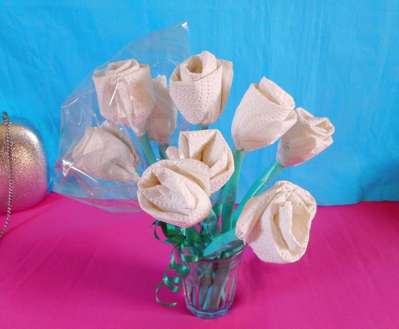 Napkin Origami Flowers