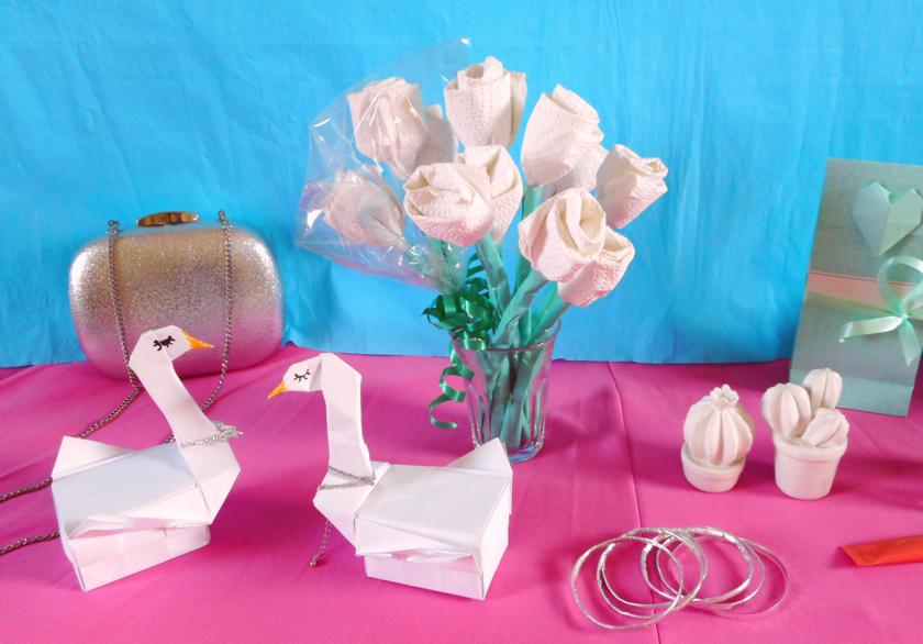 Napkin Origami Flowers