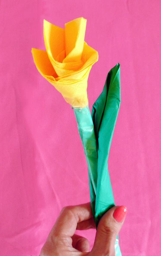 Bloem van een servet Bloem van een servet