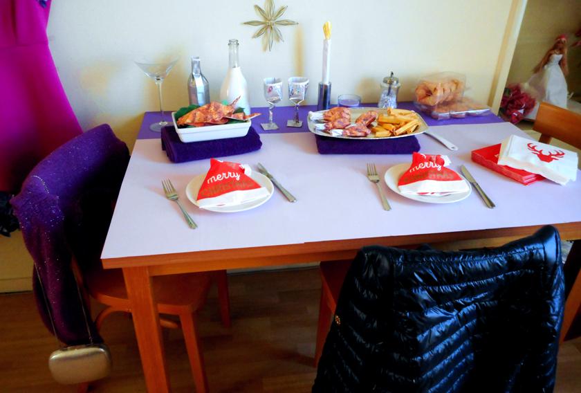 Origami Christmas Dinner Table