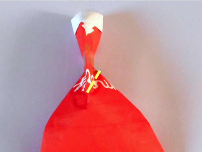 Fold a Napkin Santa Hat