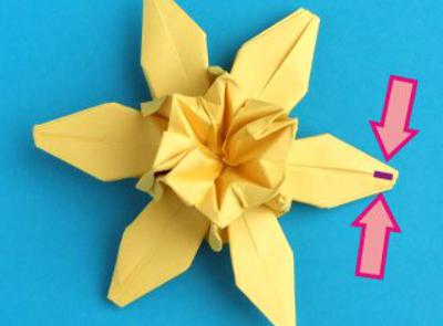 Origami Narcis vouwen