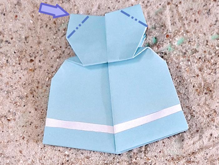 Origami poppenjurk maken
