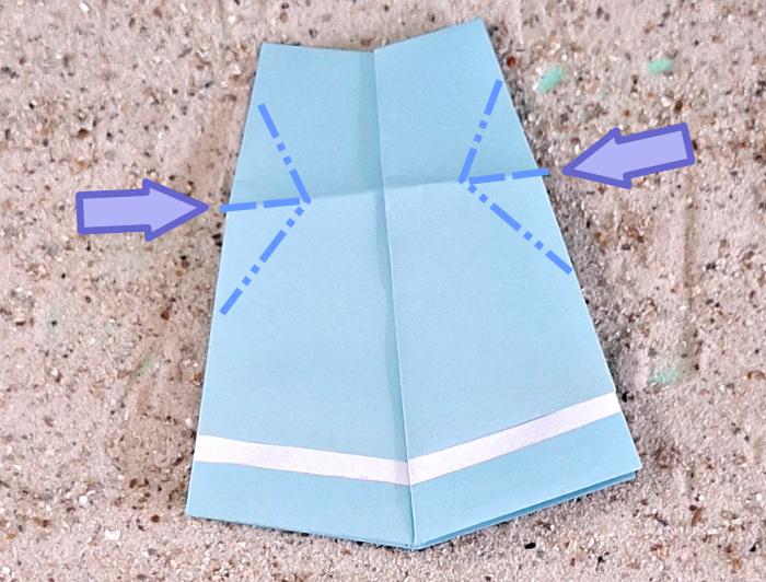 Origami poppenjurk maken