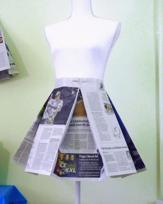 Newspaper Origami Skirt