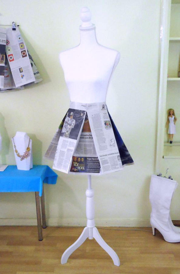 Newspaper Origami Skirt