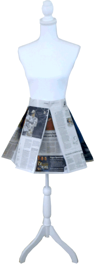 Newspaper Origami Skirt