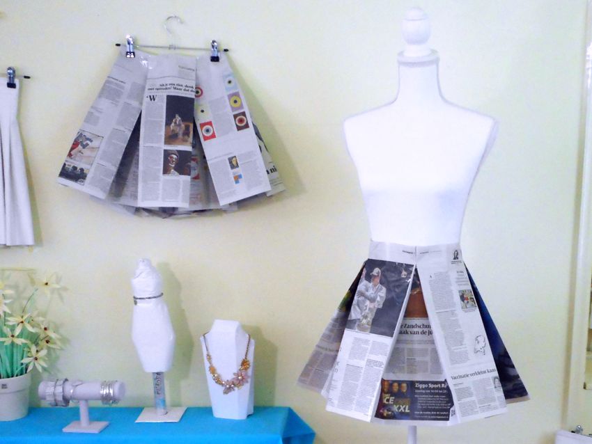 Newspaper Origami Skirts