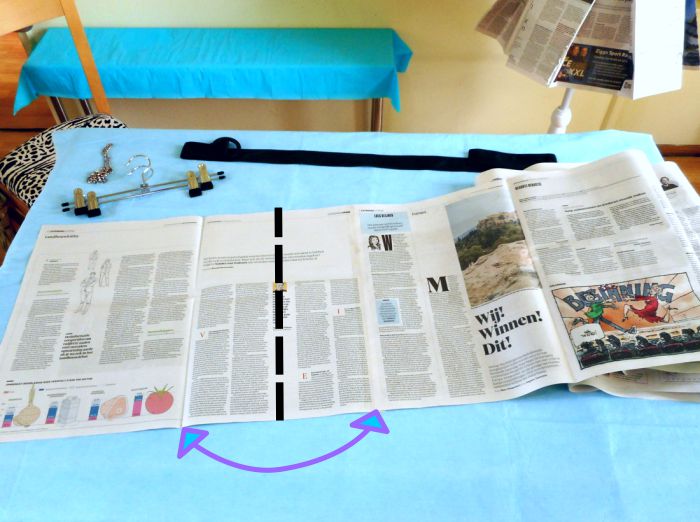 Make a newspaper Origami skirt