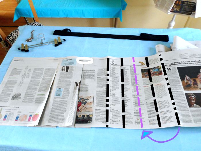 Make a newspaper Origami skirt