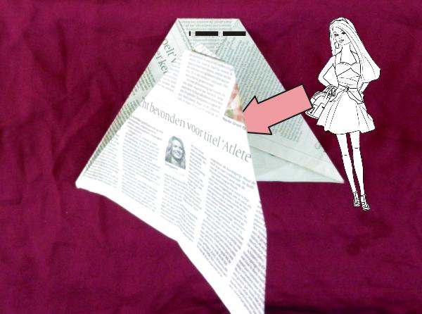 Fold a newspaper Origami dress