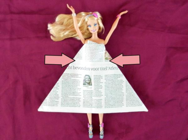 Fold a newspaper Origami dress