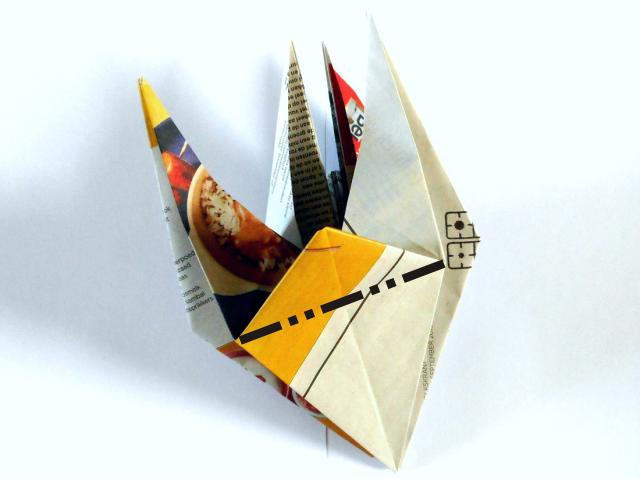 Origami spin vouwen
