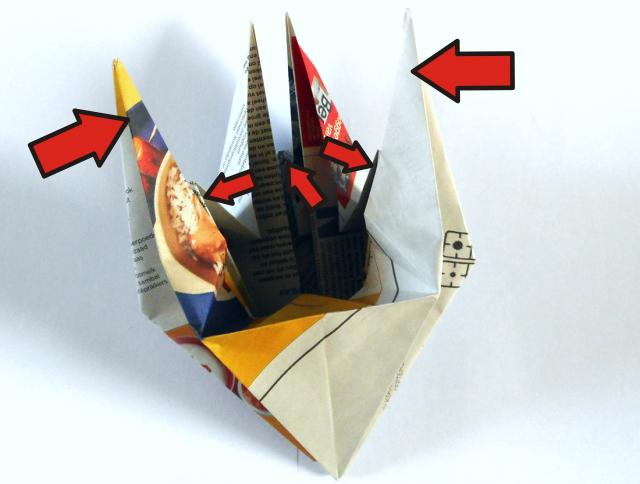 Origami spin vouwen
