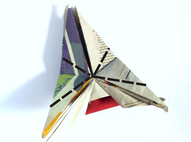 Origami spin vouwen Origami spin vouwen