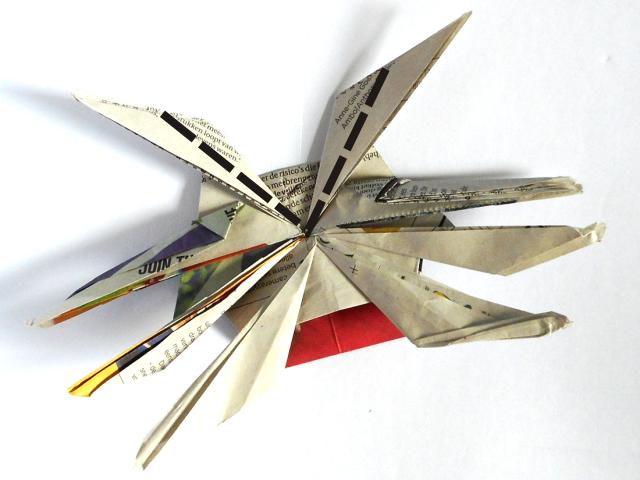 Origami spin vouwen