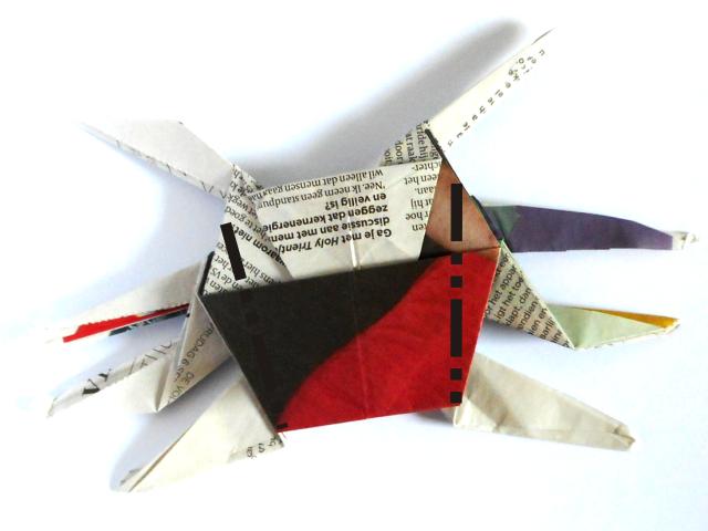 Origami spin vouwen Origami spin vouwen