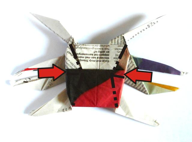 Origami spin vouwen Origami spin vouwen