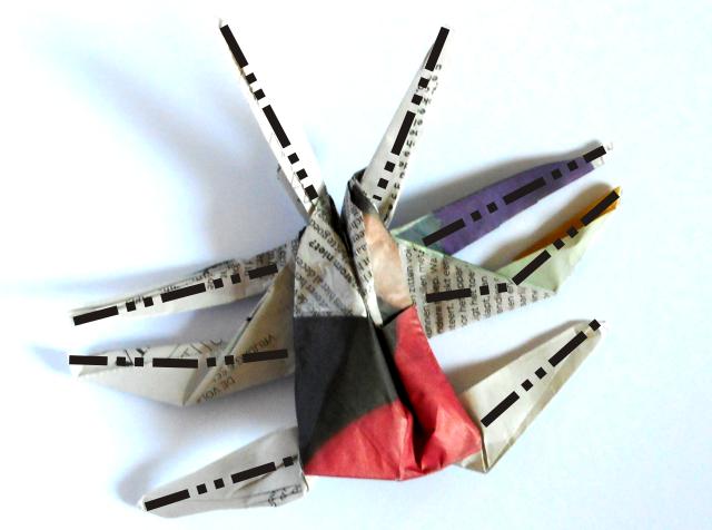 Origami spin vouwen Origami spin vouwen